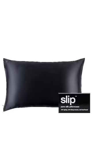 slip Queen/Standard Pure Silk Pillowcase in Black. | Revolve Clothing (Global)