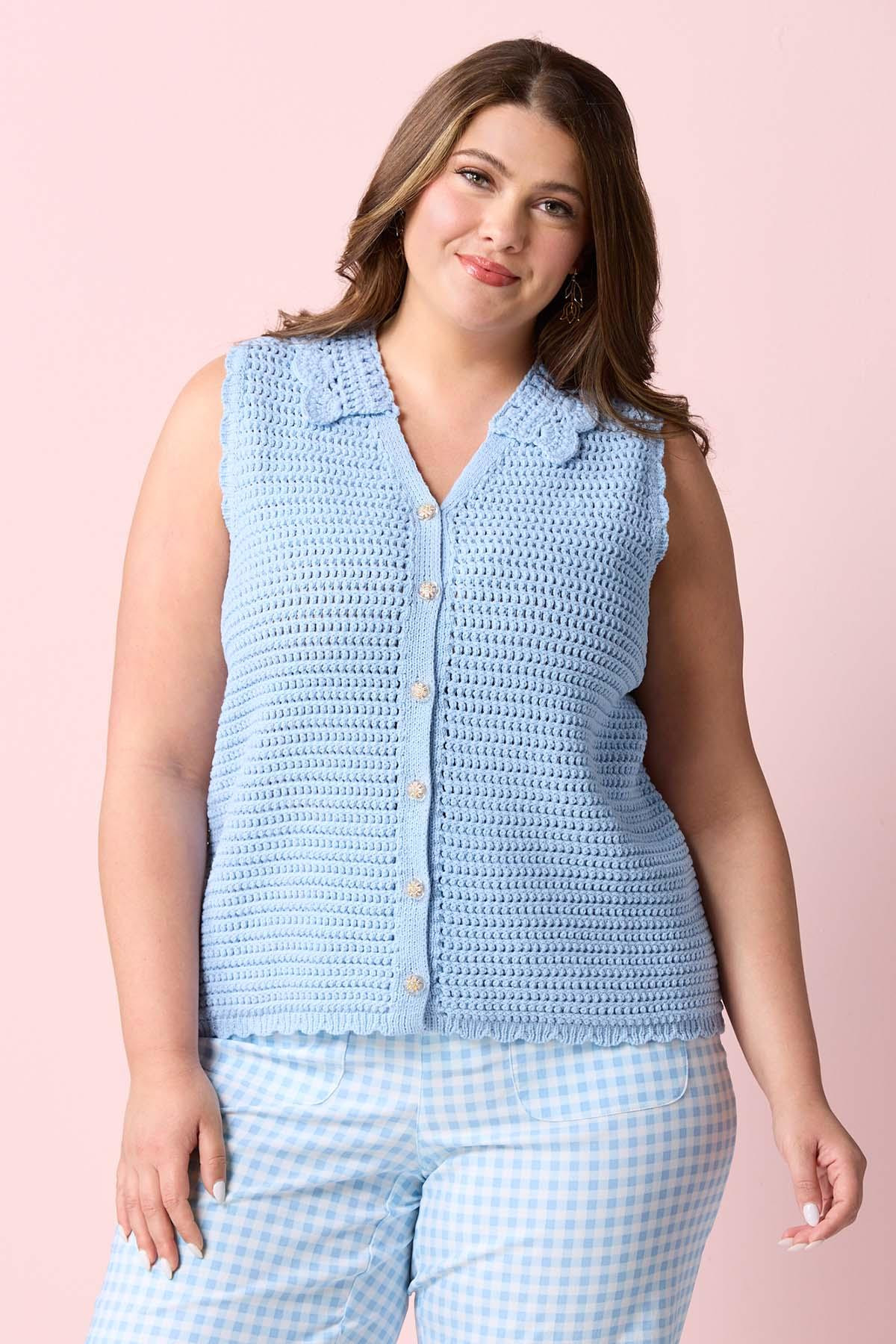 Plus Size Crochet Sweater Vest | Cato Fashions