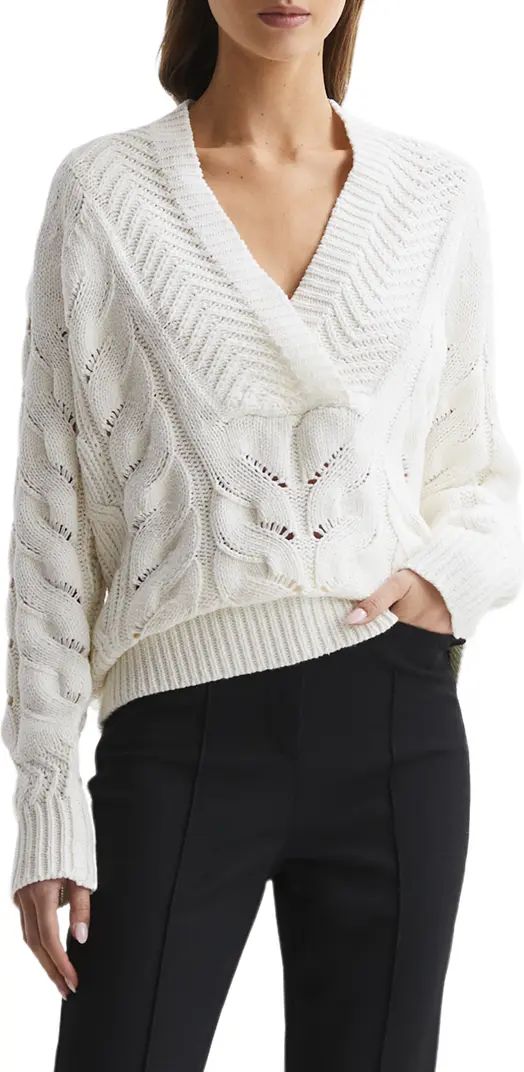 Reiss Claudine Cable Cotton Blend Sweater | Nordstrom | Nordstrom