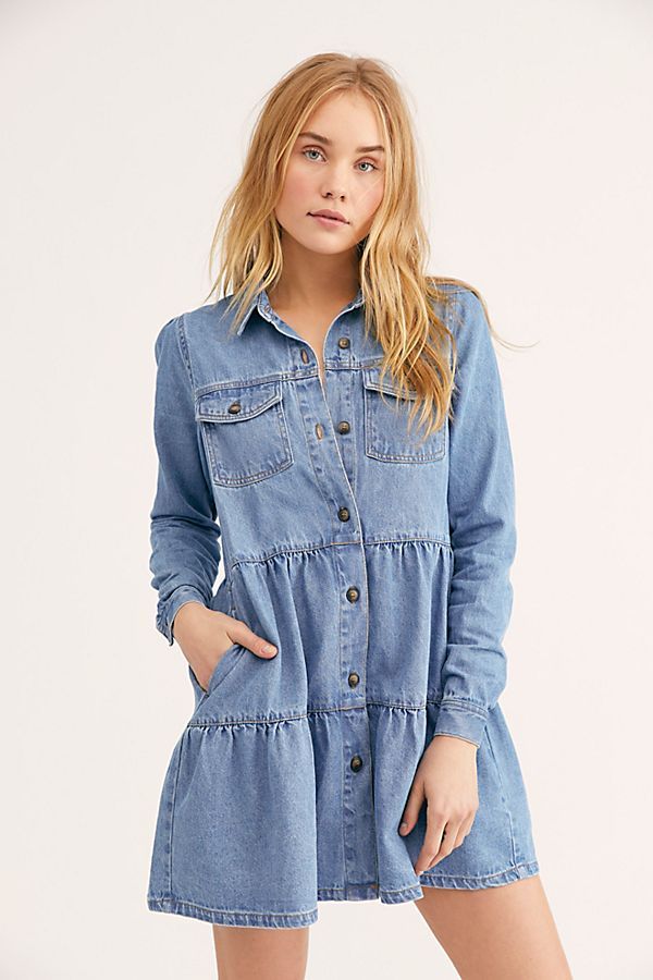 Nicole Denim Shirt Dress | Free People (Global - UK&FR Excluded)