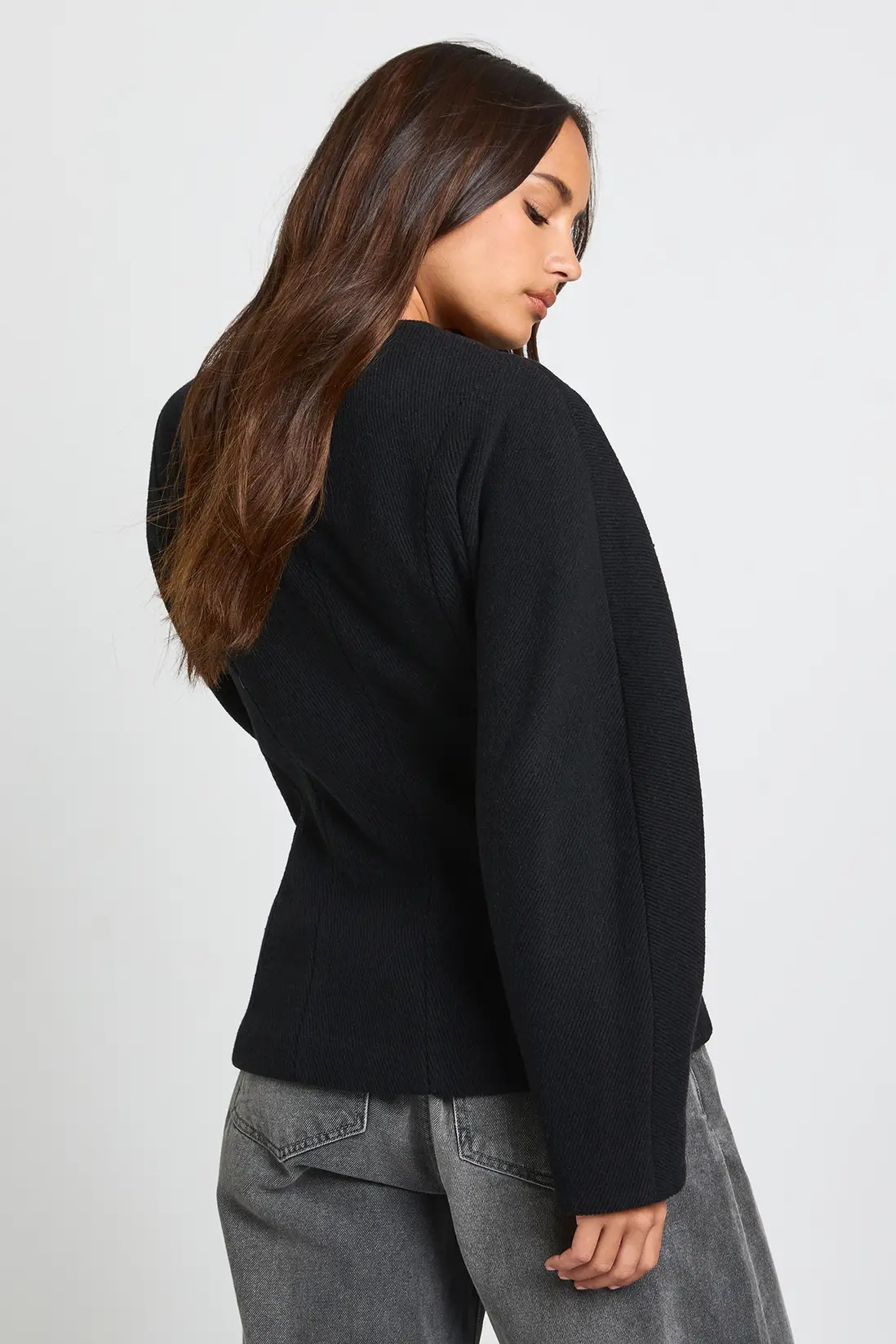 Wool Look Cinched Waist Jacket | Boohoo.com (UK & IE)