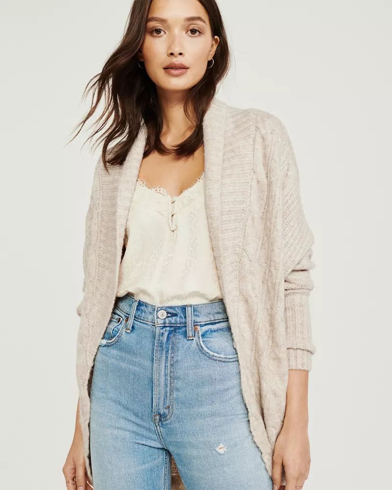Cable Cocoon Cardigan | Abercrombie & Fitch US & UK