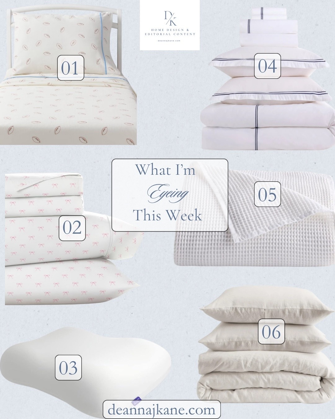 We can’t get enough sleep this January! Here are my picks for everyone to get their best sleep. 
* football sheets
* pink bow sheets
* ergonomic pillow
* percale sheets
* waffle bed blanket
* European linen duvet set 

#LTKmomlife #LTKKids #LTKHome