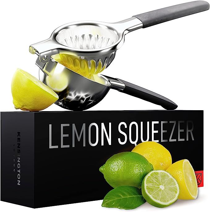 Lemon Squeezer Stainless Steel Press - Ergonomic, Manual Non-Slip Grip Design - Effortless Pro-Gr... | Amazon (US)