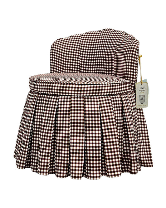 22x28 Swivel Vanity Chair With Storage And Ruffle Skirt | Furniture & Lighting | Marshalls | Marshalls