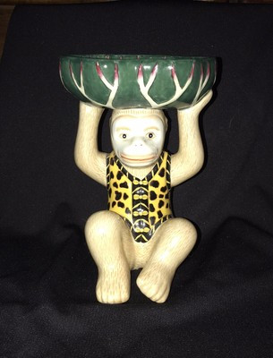 ANDREA BY SADEK Chopsticks Ceramic Oriental Monkey In Vest Holding Bowl Dish | eBay AU
