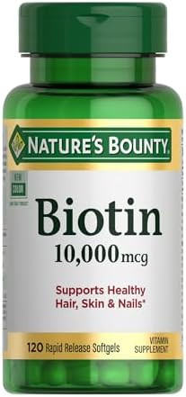 Nature's Bounty Biotin Hair Skin and Nails Vitamins, Supports Healthy Hair, Skin and Nails, 10,00... | Amazon (US)