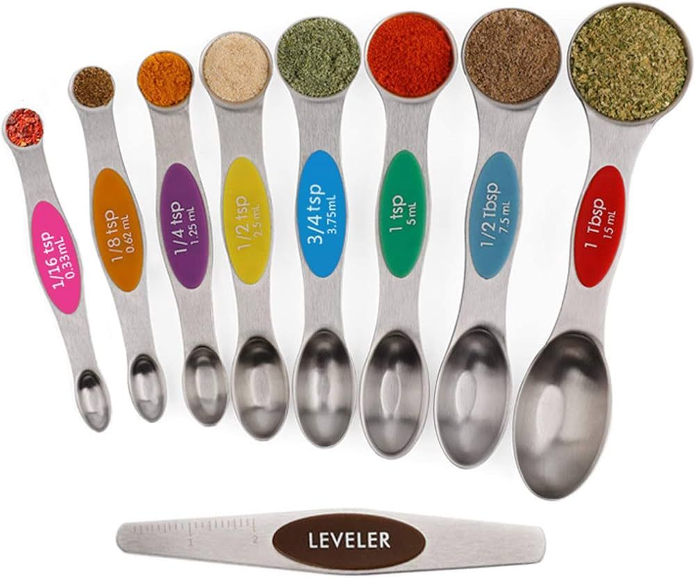 Baoswi 9 Pack Magnetic Measuring Spoons Set, Stackable on Both Sides, Germany Stainless Steel, fo... | Amazon (CA)