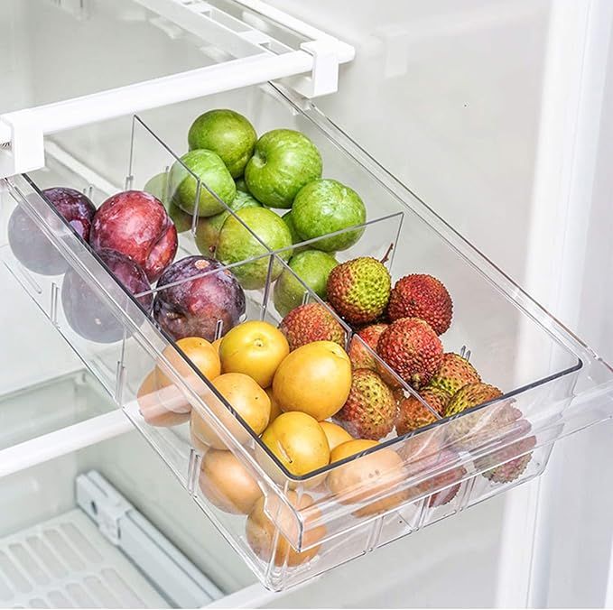 Fridge Drawer Organizer, LALASTAR Mini Refrigerator Drawers Storage Box, Pull Out Refrigerator St... | Amazon (US)