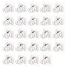 24Pcs No Drill Curtain Rod Brackets No Drilling Self Adhesive Curtain Rod Holder Hooks Universal Plastic Self-Adhesive Wall Mount Holder For Curtain R | SHEIN