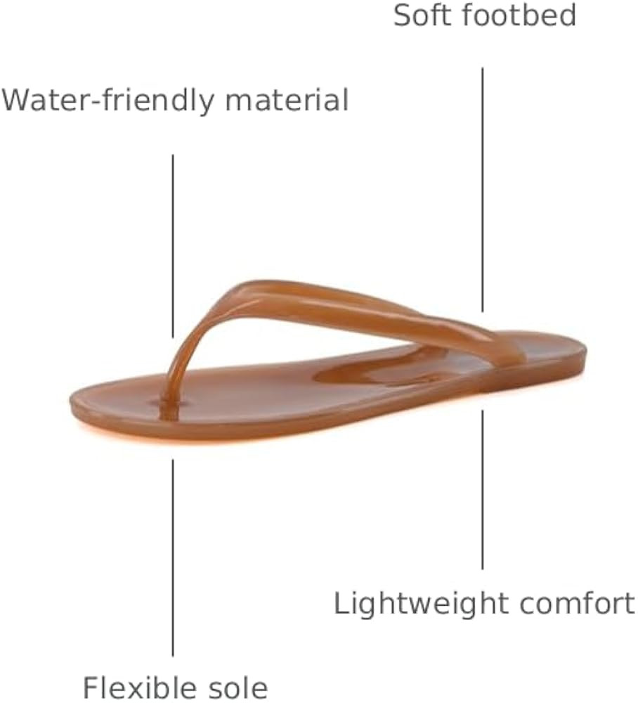 CUSHIONAIRE Splash Jelly Flip Flops for Women With Flexible Sole, Soft Footbed Summer Sandals for... | Amazon (US)