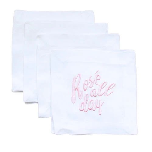 Rose All Day Cocktail Napkins | White Elephant Designs