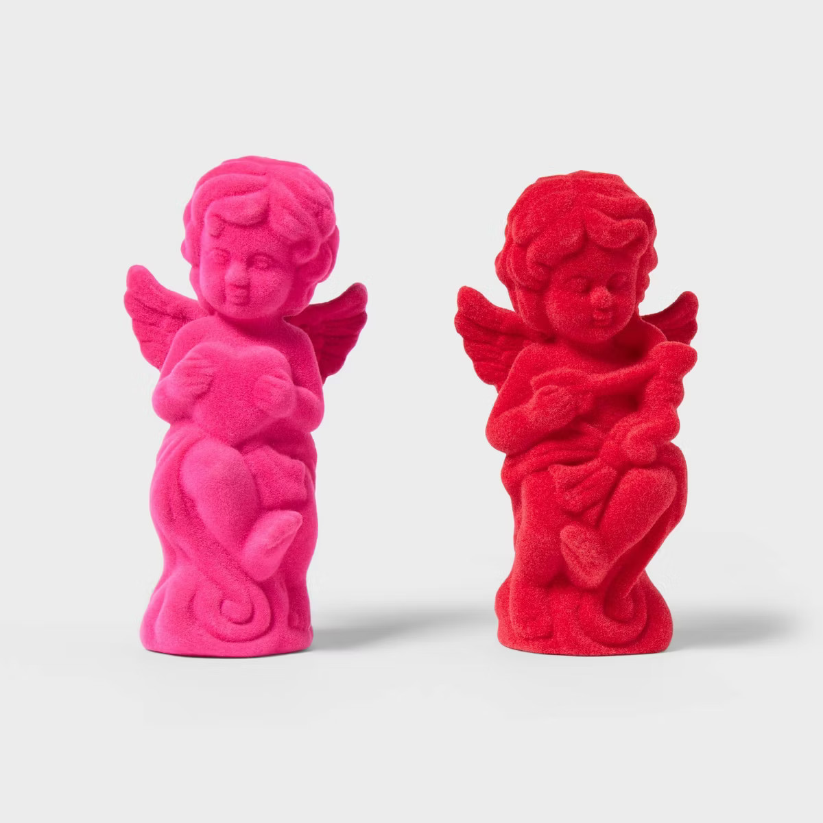 2pk Valentine's Day Flocked Polyresin Cupids Figurals - Spritz™ | Target