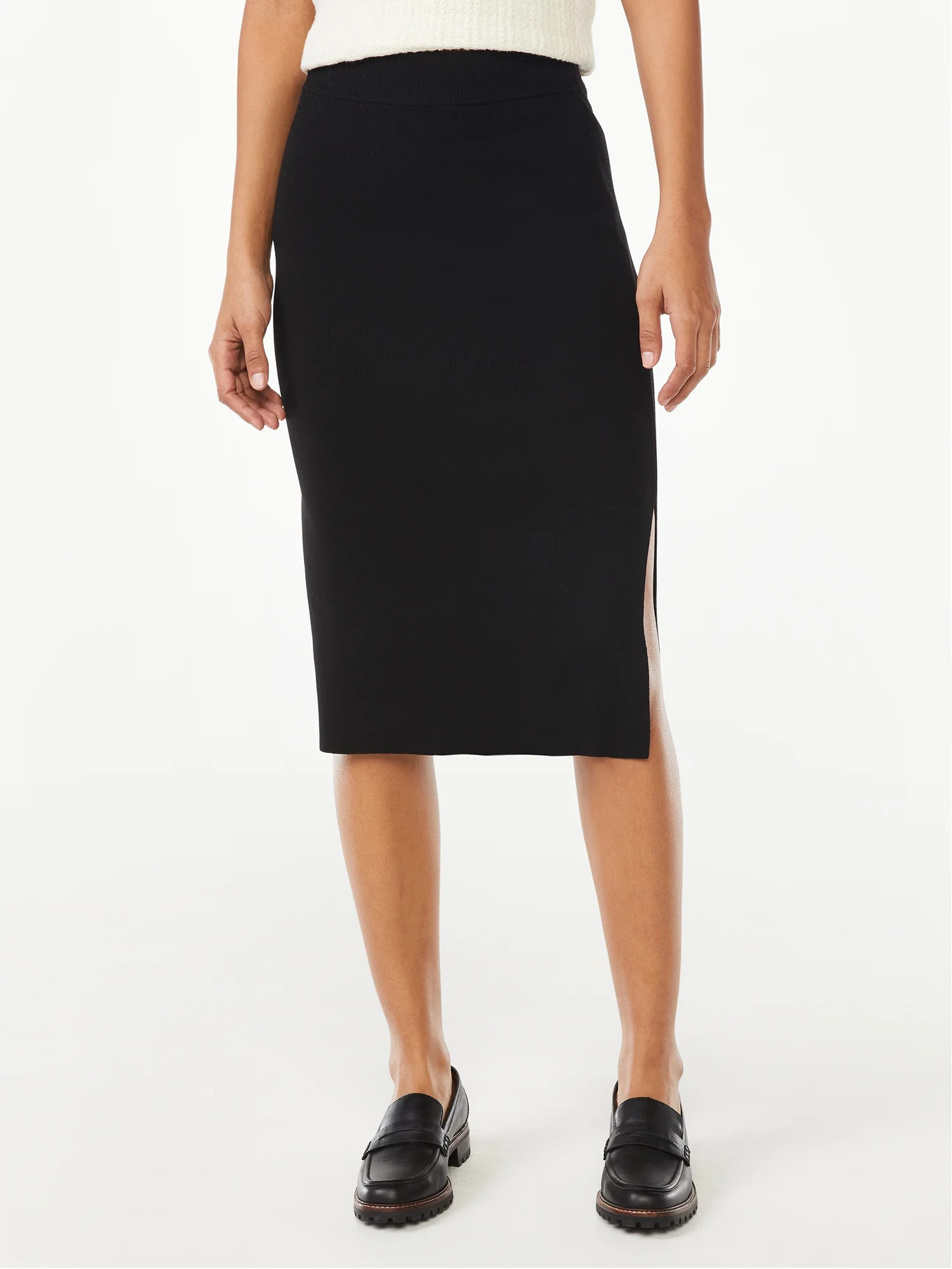 Free Assembly Women's Midi Straight Sweater Skirt - Walmart.com | Walmart (US)
