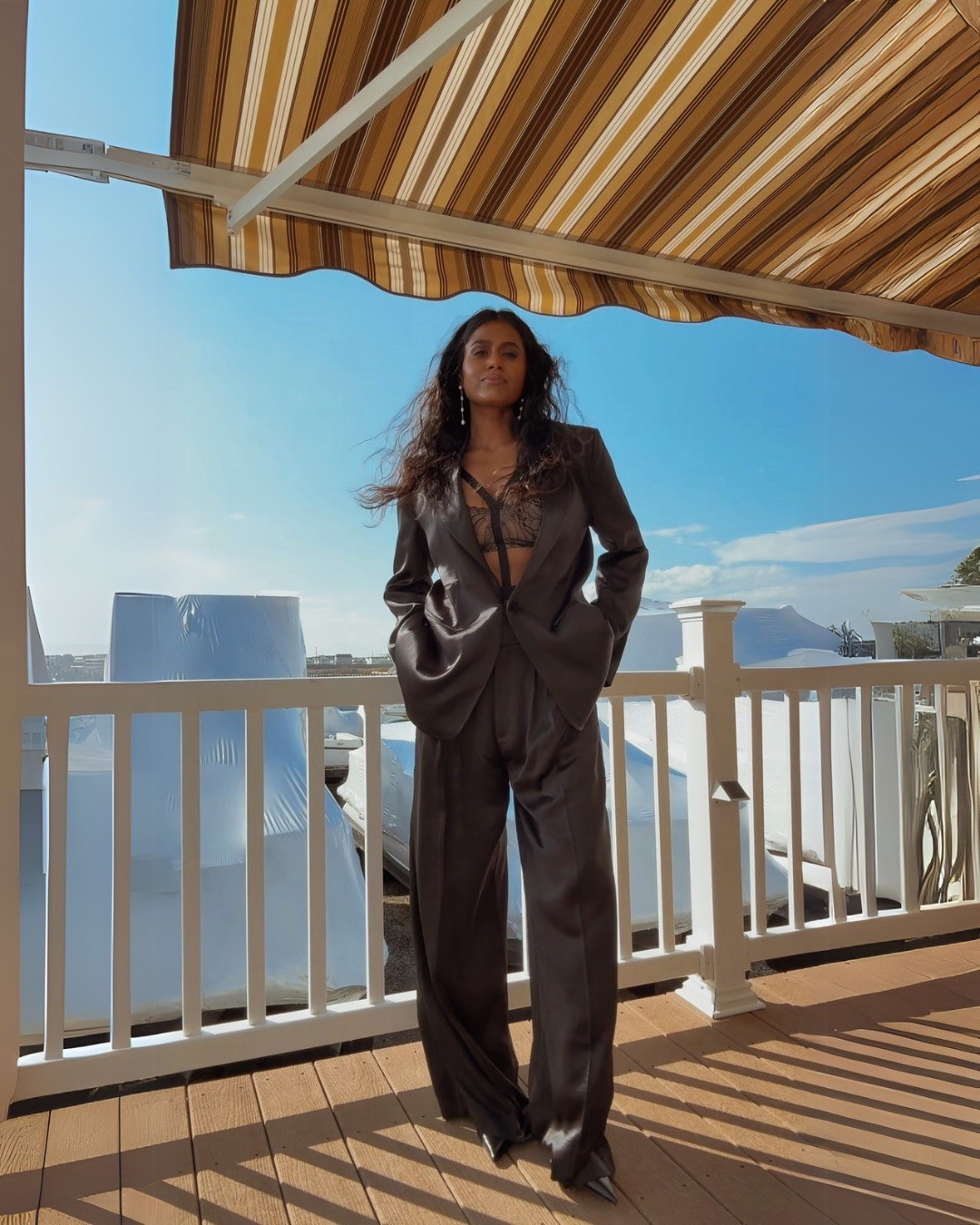 silk suit and lace combo 🫦

#LTKMidsize #LTKSeasonal #LTKWorkwear