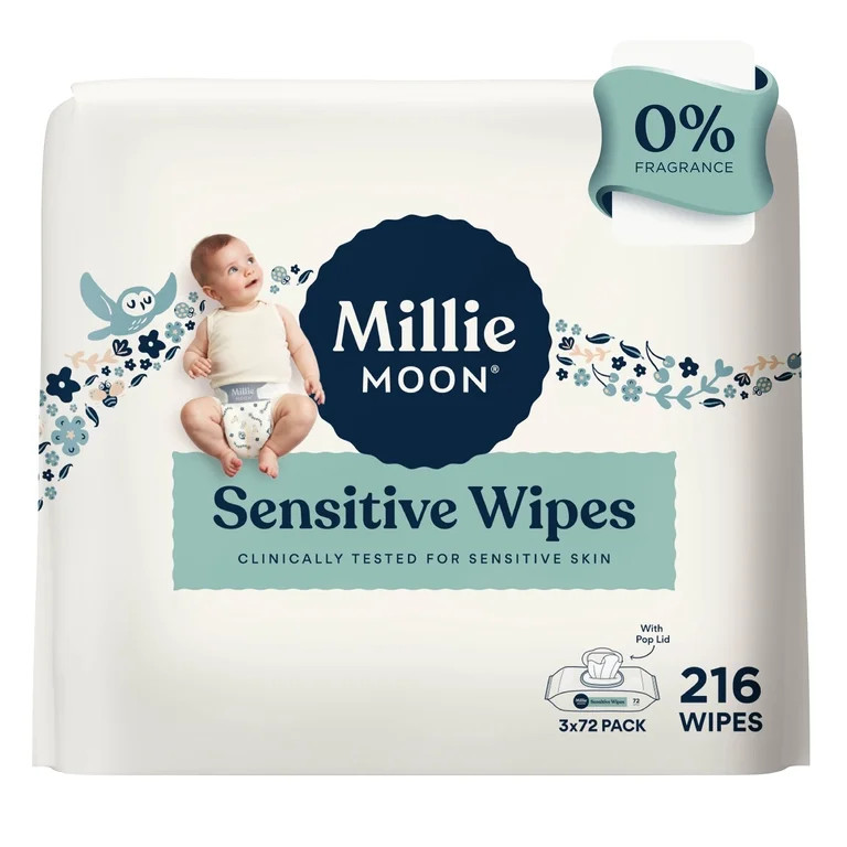 Millie Moon Sensitive Wipes, 216 Count (Select for More Options) | Walmart (US)