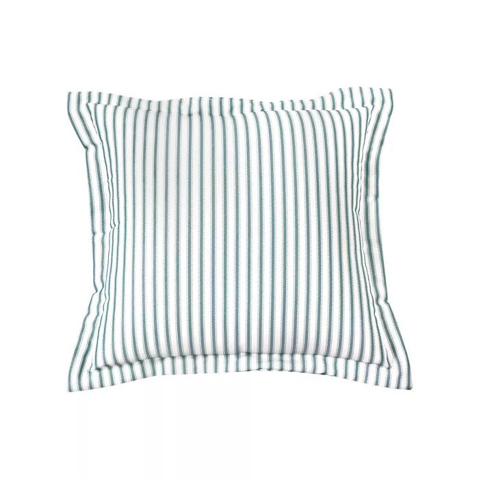 Crestwood Stripe Outdoor Deep Seat Pillow Back DuraSeason Fabric™ Turquoise - Threshold™ | Target