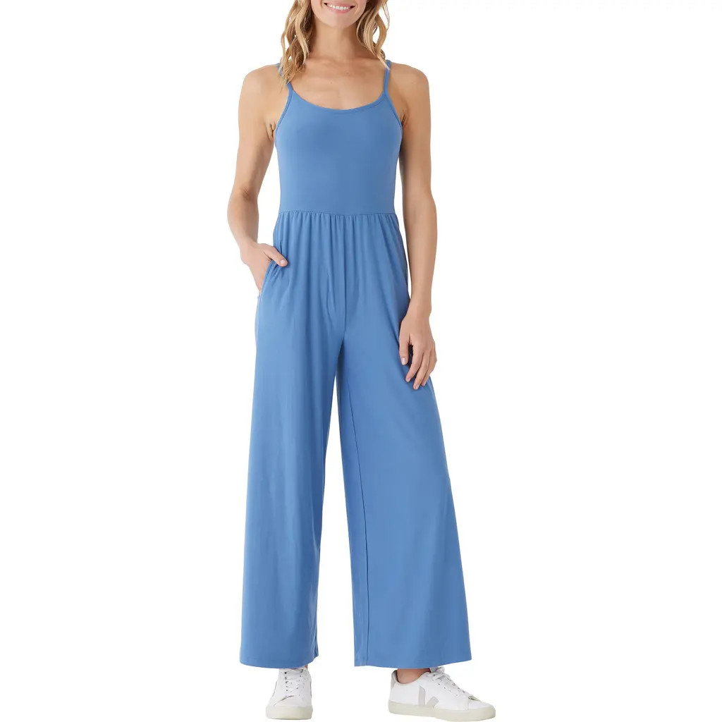 Threads 4 Thought Tansie Luxe Jersey Tank Jumpsuit in Larkspur at Nordstrom, Size Small | Nordstrom