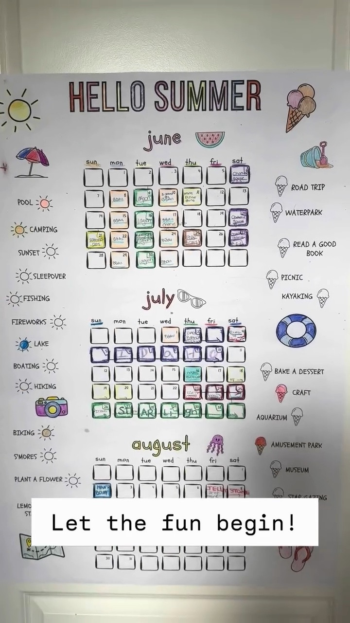 I got a giant summer calendar so I don’t have to answer “what are we doing this summer?” and “how long until our trip?” 47 times a day 😂

Now the kids can see our plans, countdowns, camps, activities, and everything coming up in one place.

You can choose a digital download or a printed copy, whichever works best for your family.

#SummerCalendar #SummerWithKids #MomHack #FamilyOrganization #SummerPlans

#LTKmomlife #LTKmorningroutine #LTKKids
