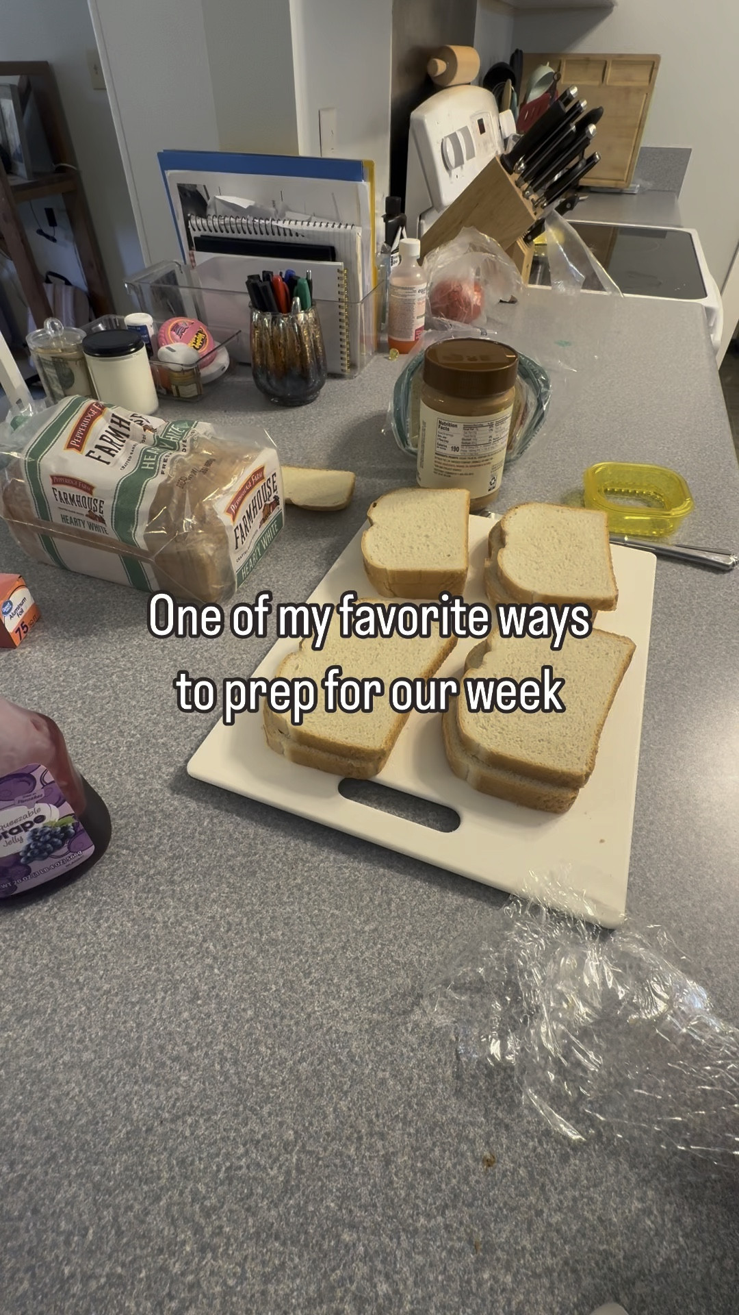 Reasons I love to batch make the kid’s PB&J’s on the weekends:

1. It’s one less thing for me to think about during the week. That mental load as a mom can be a beast, and this is a way I can make it easier for future me. I make them on Saturday or Sunday, depending on when I have a chunk of free time. Today it took me 8 mins to make 10 sandwiches for the week, so worth it IMO! 

2. Easy for the on go! I keep them in the freezer and they thaw so quickly. I’ll put two in the fridge the night before or I’ll grab them in the morning on our way out the door to the park and they will be thawed out by the time we are ready to eat!

3. I love an uncrustables, but these are more cost efficient for our family! And tbh the uncrustables are a little too messy for me, they max those things out with jelly 🤪

4. No decision fatigue here 🫡 the kids can pick their sides for lunch but this is a low lift for mom and until the little people are bigger and can help make their food- this is what is for lunch M-F! 🫶

#LTKFamily #LTKFindsUnder50 #LTKKids