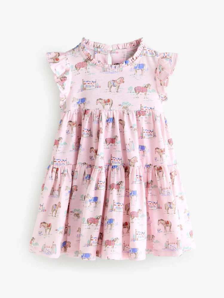 Pink Tiered Jersey Dress (3mths-7yrs) | Next US