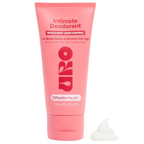 O Positiv URO Intimate Whole Body Deodorant Cream – Dermatologist Tested, Hypoallergenic, Non-irritating, Aluminum Free, Unscented, Dries Clear – Odor & Moisture Control, Anti-Chafing – 3 Oz Tube | Amazon (US)