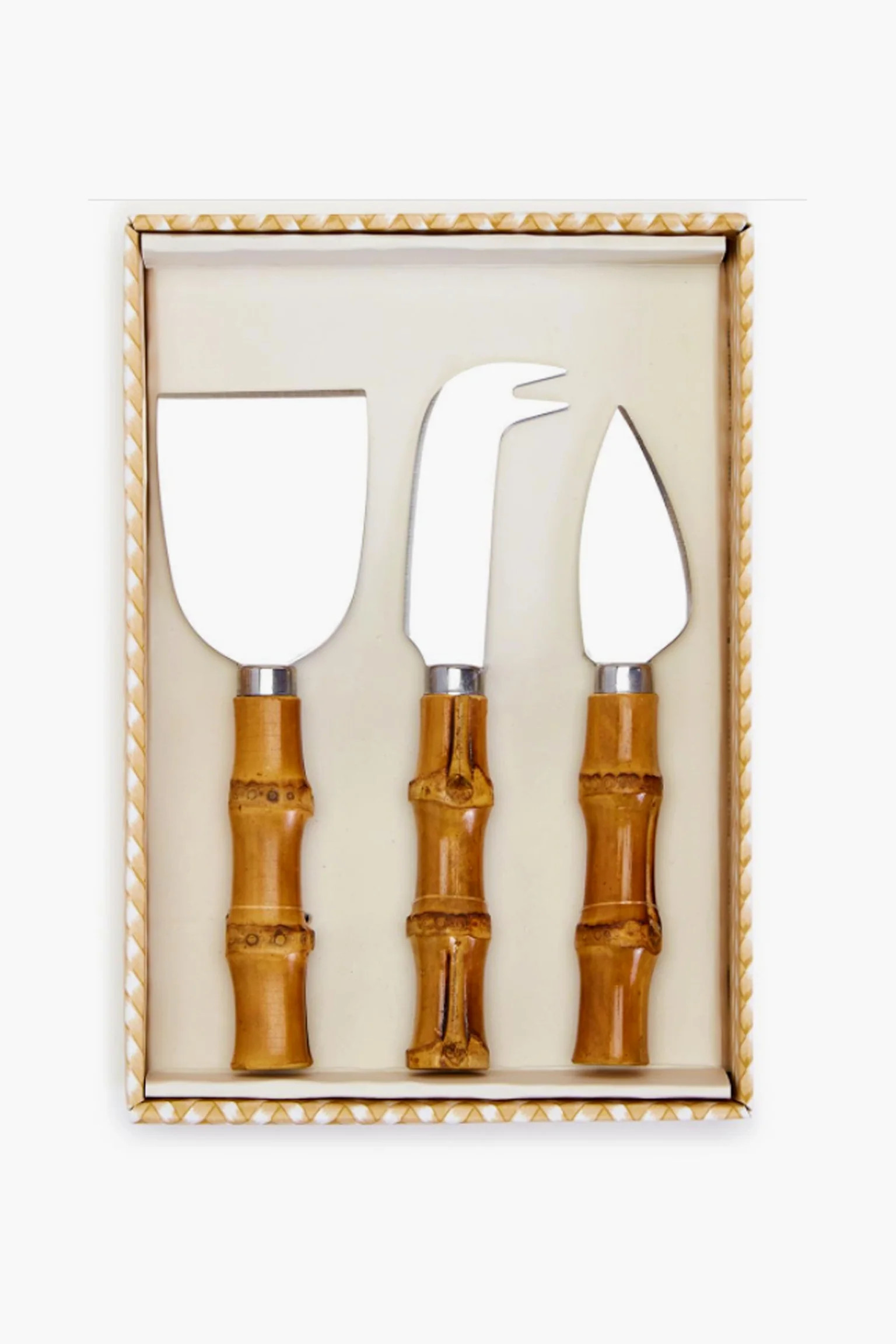 Natural Bamboo Handle Cheese Knives Set of 3 | Tuckernuck (US)