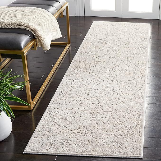 SAFAVIEH Reflection Collection Runner Rug - 2'3" x 10', Creme & Ivory, Non-Shedding & Easy Care, ... | Amazon (US)