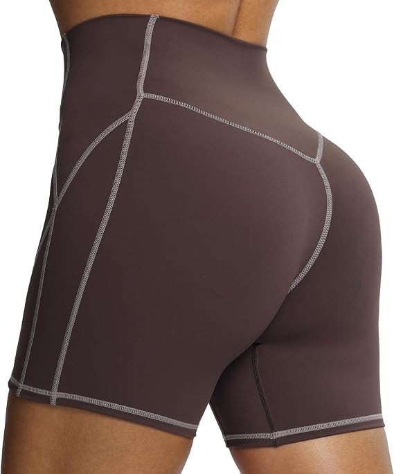 Aoxjox Lexi Lined Workout Biker Shorts for Women Tummy Control High Waisted Exercise Athletic Gym... | Amazon (US)