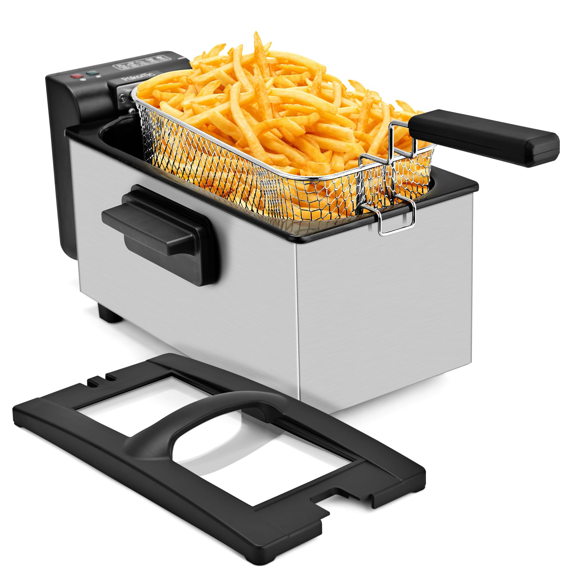 Pukomc Deep Fryer 3 Liter Capacity,1500W Oil Fryer with Adjustable Temperature,Viewing Window,Det... | Amazon (US)