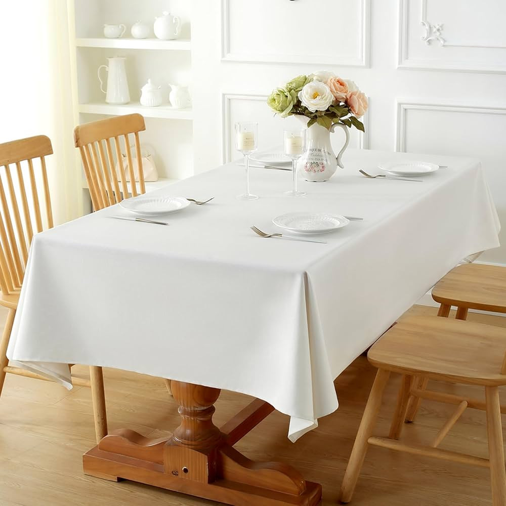 Laolitou Rectangle Tablecloth Linen Waterproof Textured Table Cloth, Washable Wrinkle Free Spill ... | Amazon (US)
