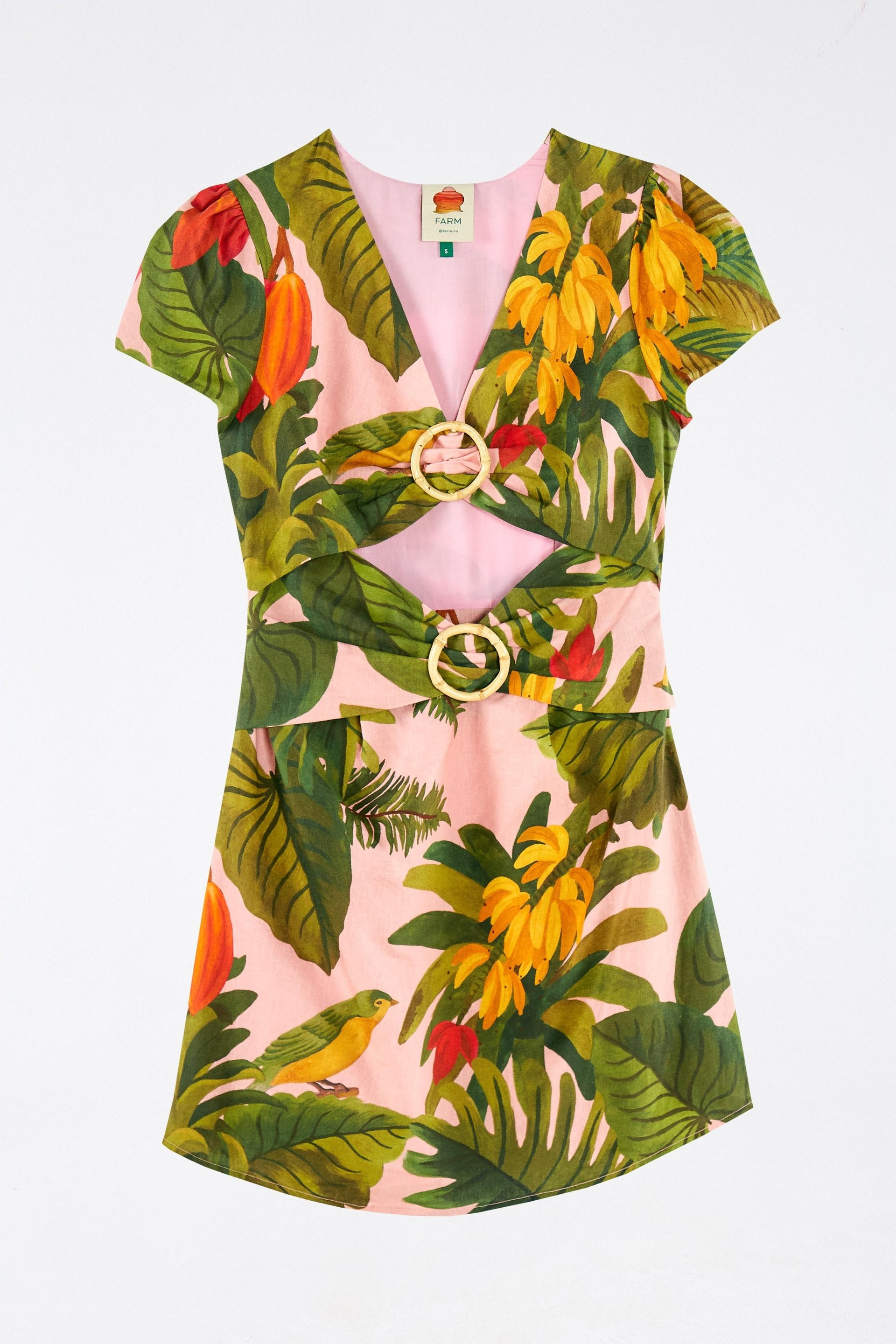 Pink Cocoa Forest Mini Dress | FarmRio (US)