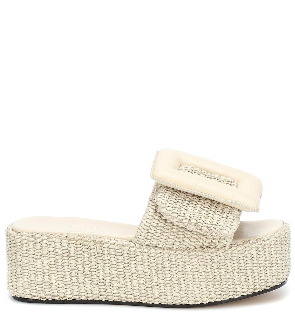 Puffy raffia platform sandals | Mytheresa (US/CA)