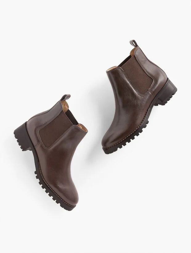 Tish Chelsea Pebbled Leather Boots | Talbots