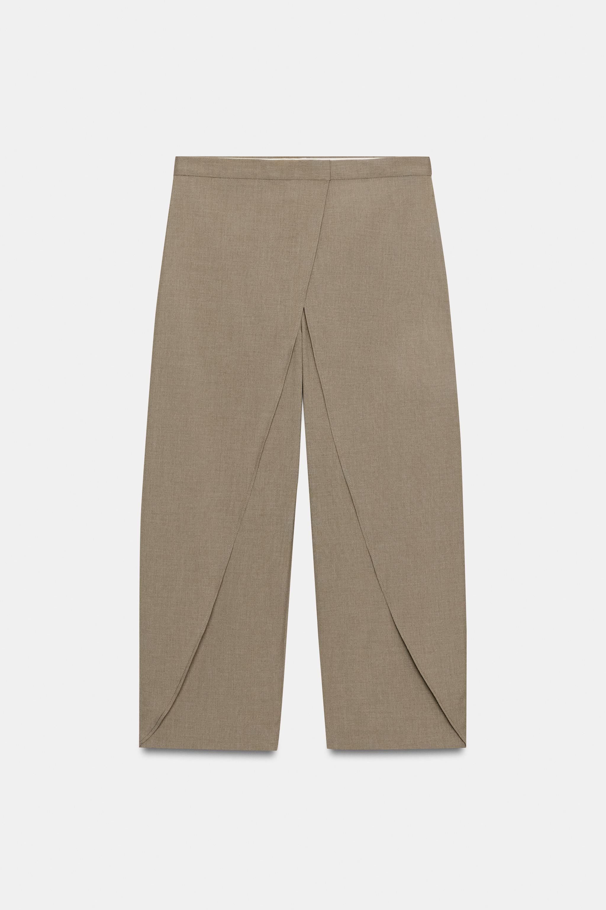 ZW COLLECTION FRONT WRAP PANTS | Zara Canada