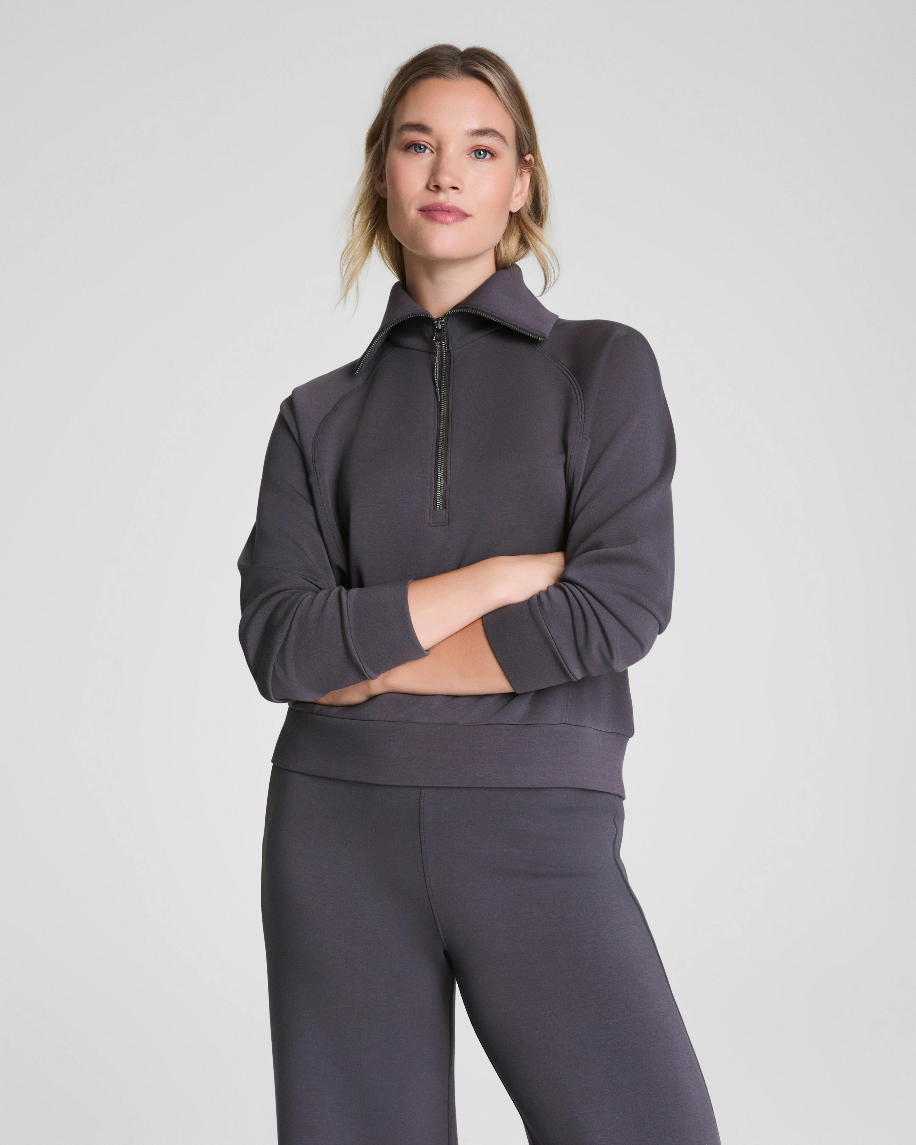 AirEssentials Lightweight Half Zip Sweatshirt | SPANX | Spanx