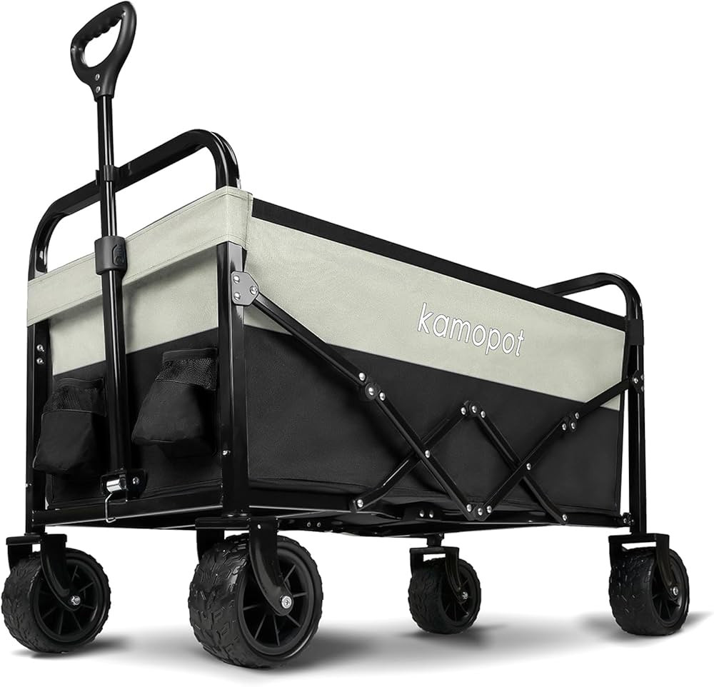 Large Collapsible Wagon w/Big Wheels for Beach, Sand, Grocery, Park, Yard, 34 x 18 Inch Inner Sto... | Amazon (US)