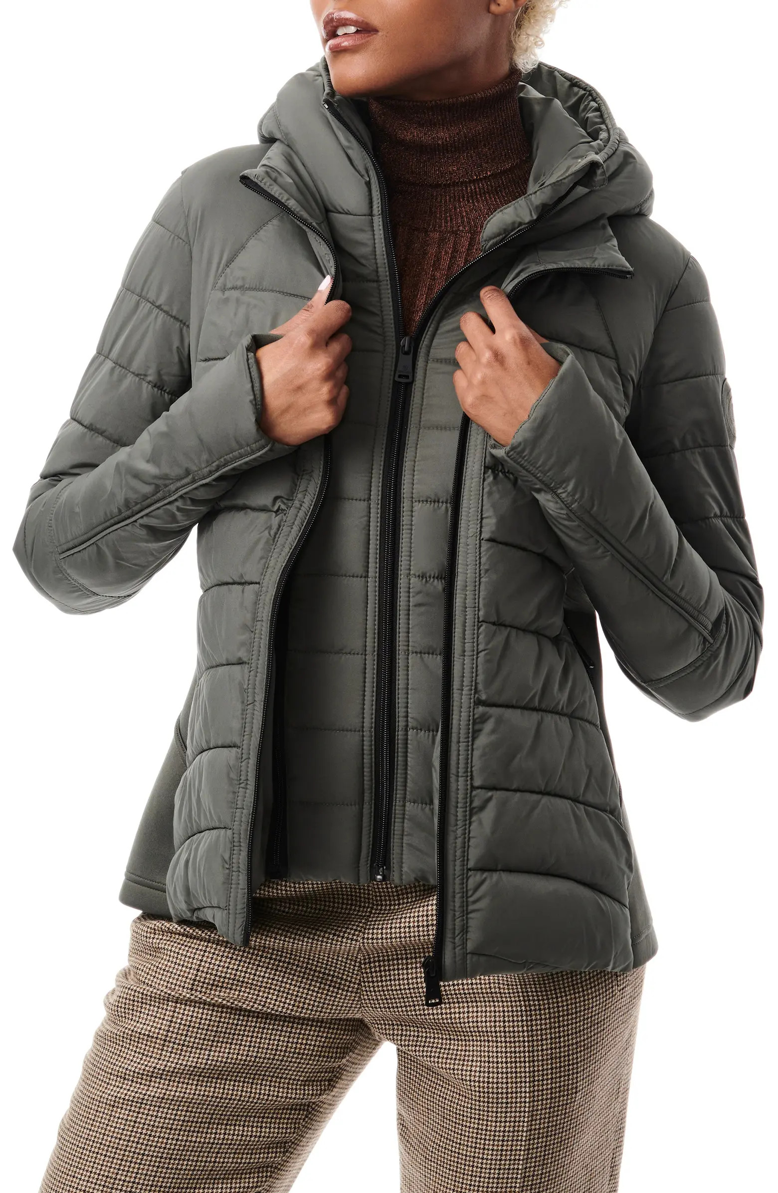 Hooded Quilted Water Repellent Jacket | Nordstrom
