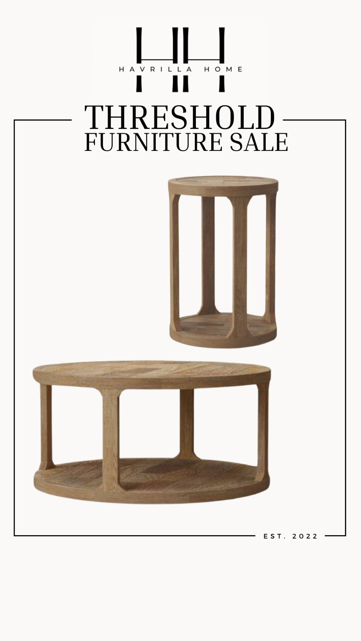 Castalia Round Natural Wood Coffee … curated on LTK