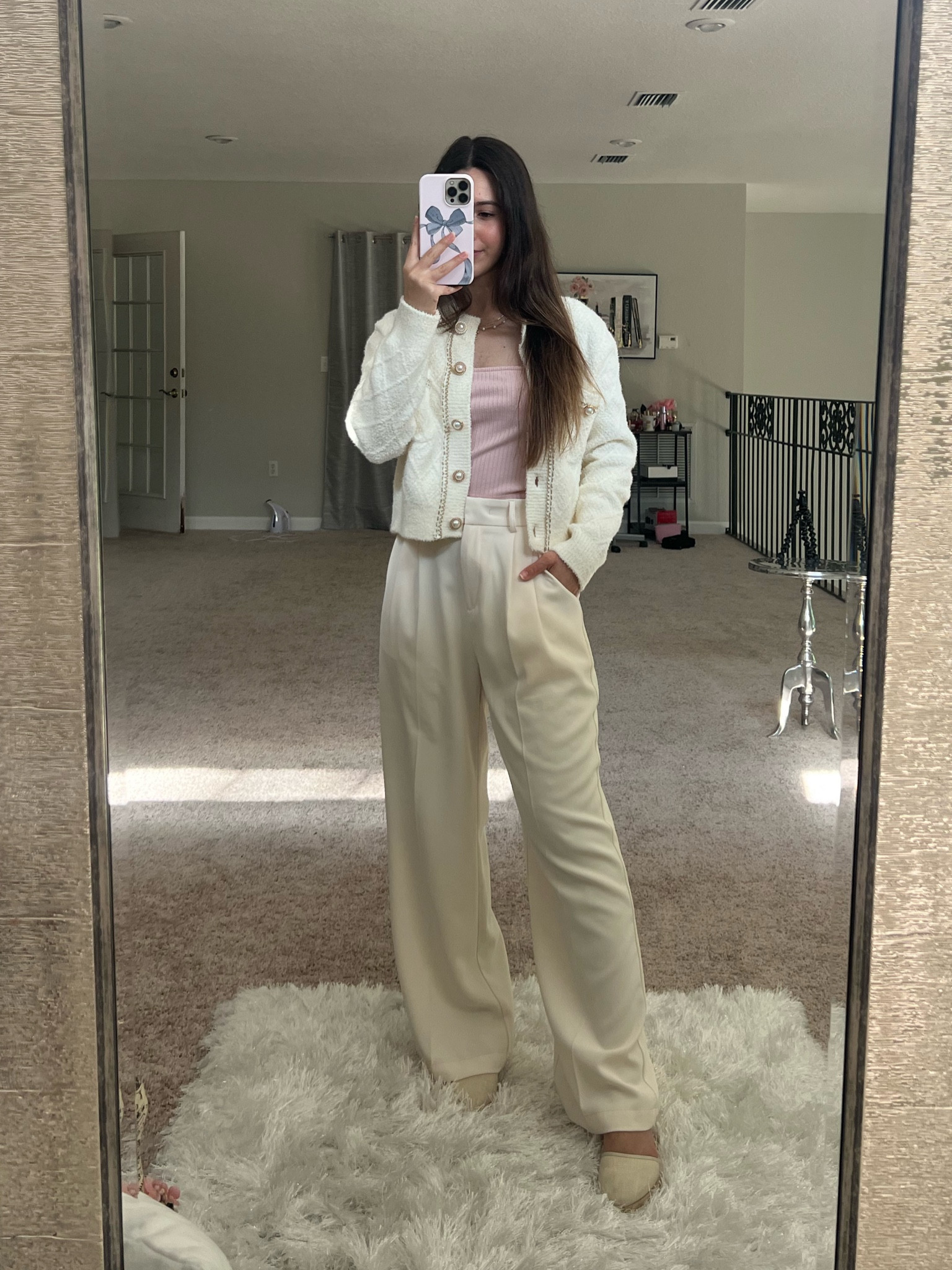 Classic Style Outfit Inspiration ✨Can never go wrong with trousers and a chanel inspired cardigan! New amazon find love the pearl buttons, so elegant and chic. Xoxo, Lauren



#princessdiana #trousers #quietluxury #timelessstyle #timelessclassic #classicstyle #streetwearfashion #getherlook #poloshirts #trouserstyles #loafers #oldmoneyaesthetic #oldmoneyoutfits #oldmoneyfashion #fashionreel #stylingreels 

Princess Diana style, looks for less, old money style, white polo shirt, trouser pants, trousers, Express black belt, mules / loafers, classic style, classic outfits, styling reels, fashion reels, striped sweater 

#LTKworkwear #LTKshoecrush #ltkvideo