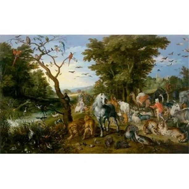 Bentley Global Arts PDX456173SMALL The Entry of The Animals Into Noahs Ark Poster Print by Jan Br... | Walmart (US)