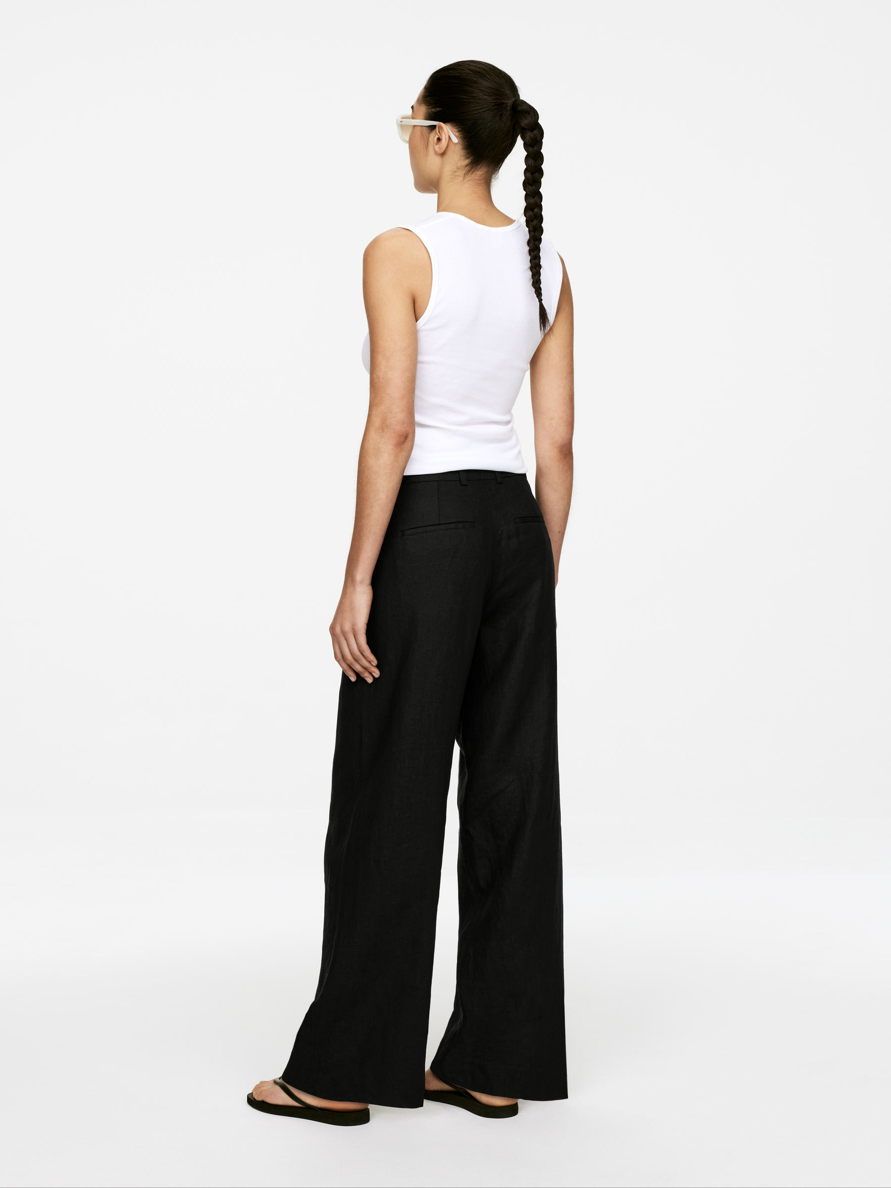 Linen Trousers – Black – Women – ARKET GB | Arket UK