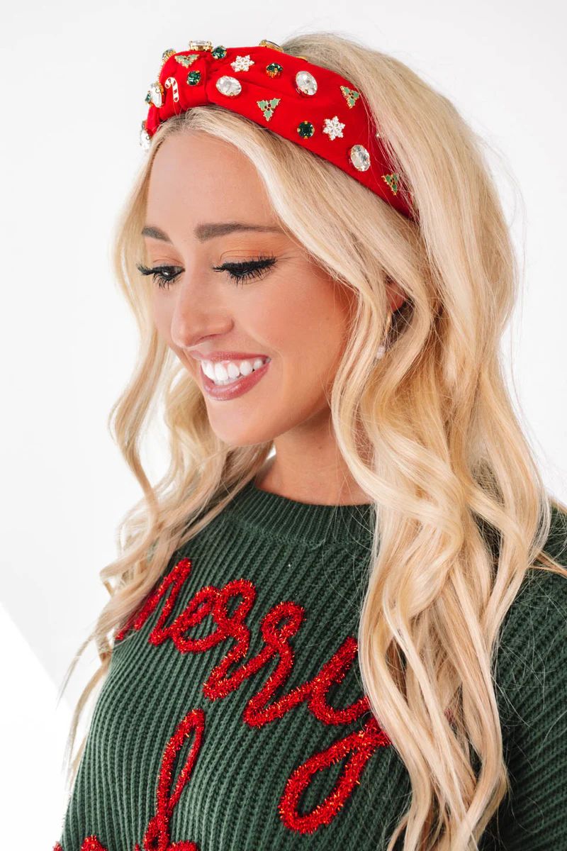 Best Time Of Year Headband - Red | The Impeccable Pig