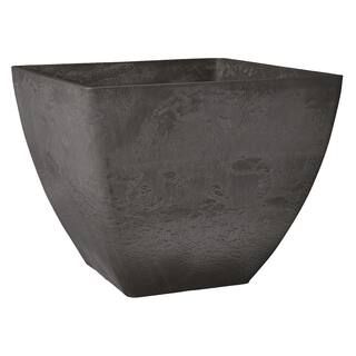 Simplicity Square 16 in. x 16 in. x 13 in. Dark Charcoal PSW Pot | The Home Depot