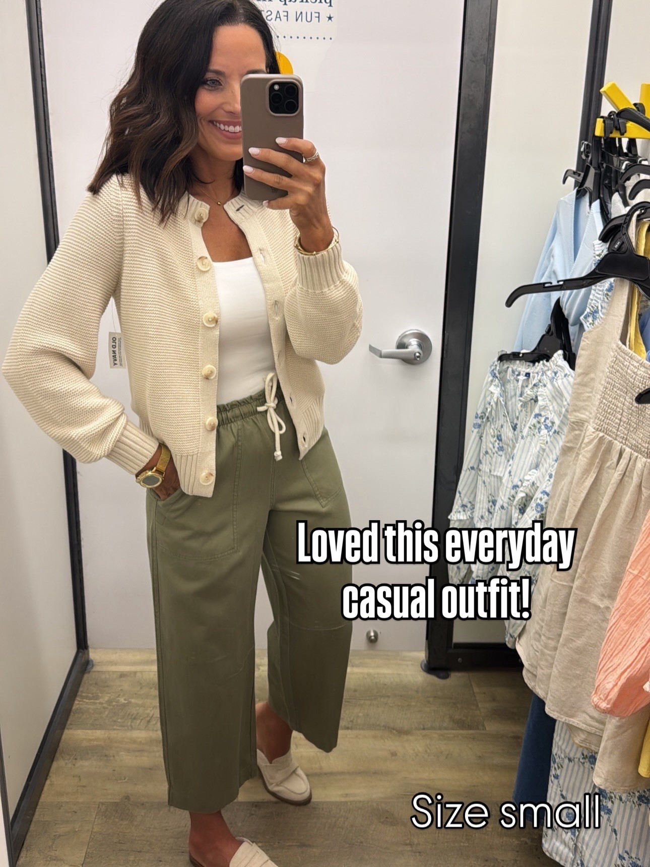 Loved this easy everyday casual outfit 🤍 The cardigan is such a great layering piece and looks so cute paired with these comfy pull-on pants. Perfect for running errands, casual days, or just a relaxed everyday look. Wearing a size small.

#ltkstyle #ltkfinds #casualoutfit #everydaystyle #springoutfit #casuallook #outfitideas #springfashion #wardrobestaples #ltkfashion