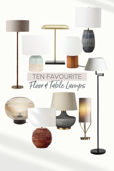 Ten of our favourite floor and table lamps for your home 🛋️