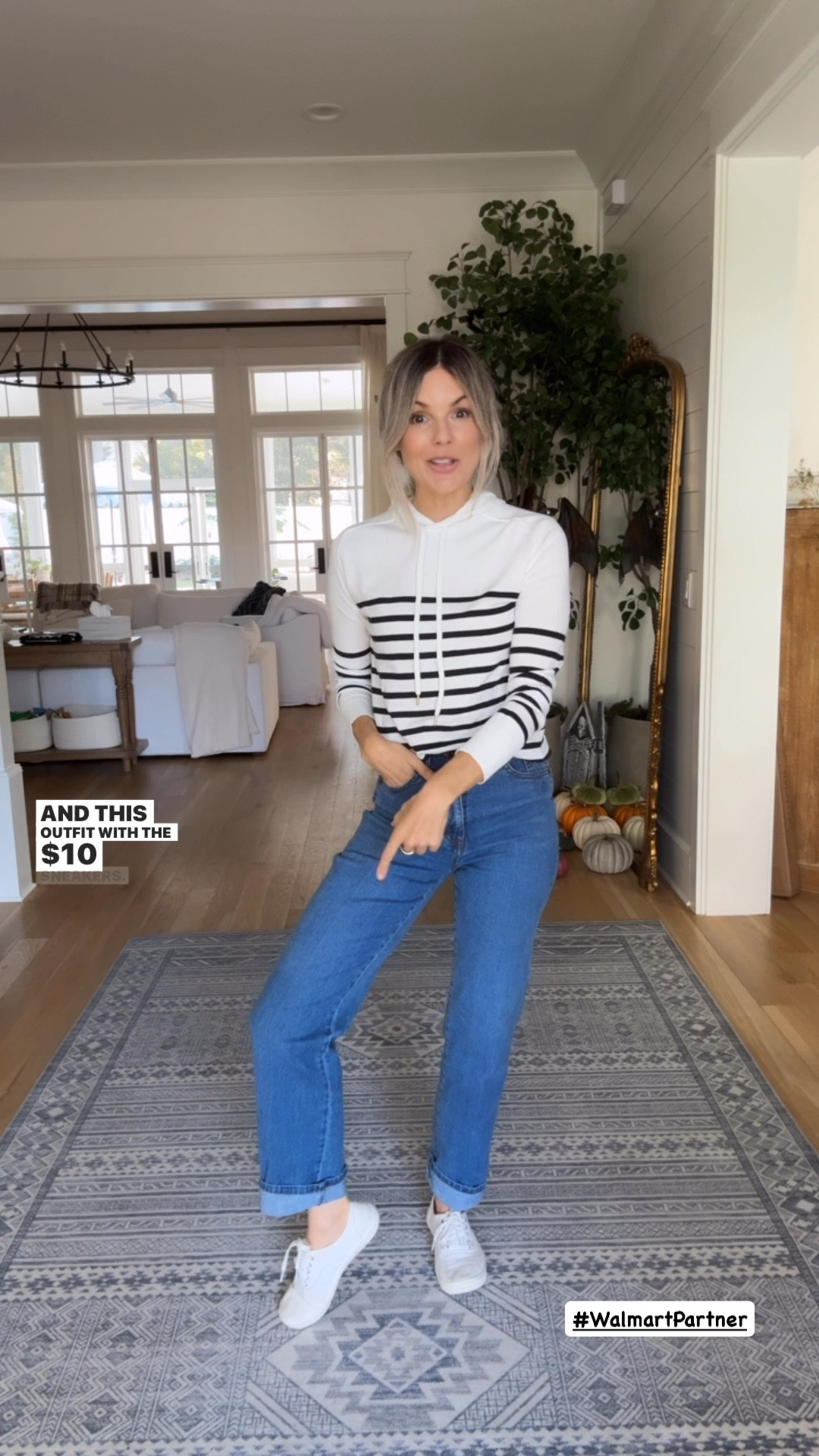 I love a nautical striped top! And I love the lightweight material of this one. It just feels so expensive and looks so expensive! But it’s only $26! I size down in this one and got an extra small and I love the fit of it on me because I wanted it a little bit more fitted. Also linking my scoop jeans and I’m obsessed with my sneakers.

#WalmartPartner @Walmart @WalmartFashion #WalmartFashion

#LTKFindsUnder50