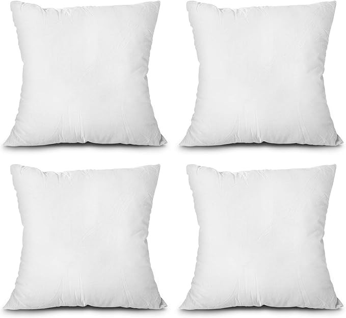 EDOW Throw Pillow Inserts, Set of 4 Lightweight Down Alternative Polyester Pillow, Couch Cushion,... | Amazon (US)