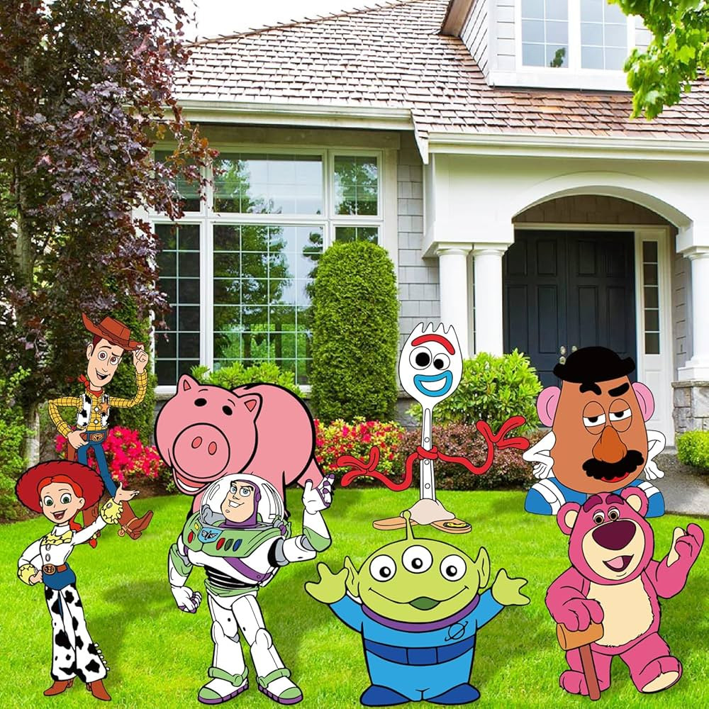 Toy Inspired Story Birthday Party Supplies, 8 Pcs Yard Signs with Stakes, Outdoor Lawn Party Deco... | Amazon (US)