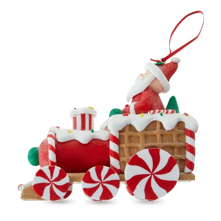 Clay Dough Gingerbread Santa Train Ornament, Gingerbread Theme, Multi-Color, 0.151 kgs, by Holida... | Walmart (US)